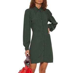 Ganni Checkered Shirt Dress Size 4 FR 36